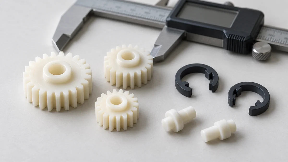 Typical small precision components plastic components